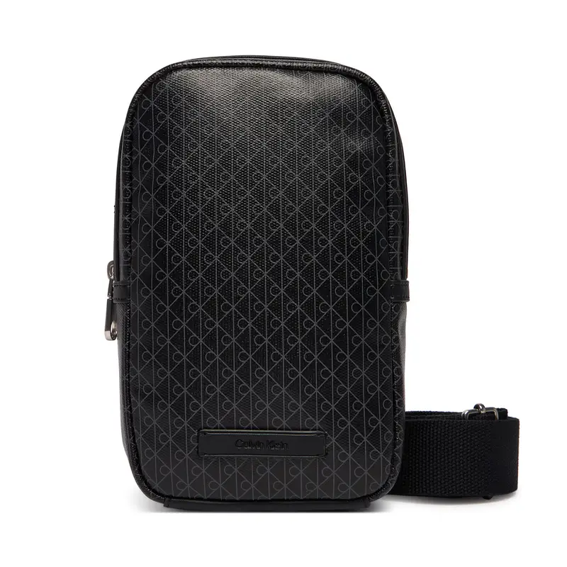 Borsellino Calvin Klein Emblem Aop Coated Square Sling LV04D3335G Nero