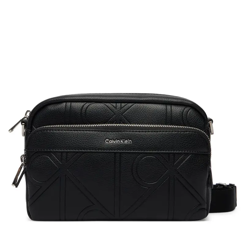 Borsellino Calvin Klein Emblem Aop Emboss Camera Bag LV04D3330G Nero