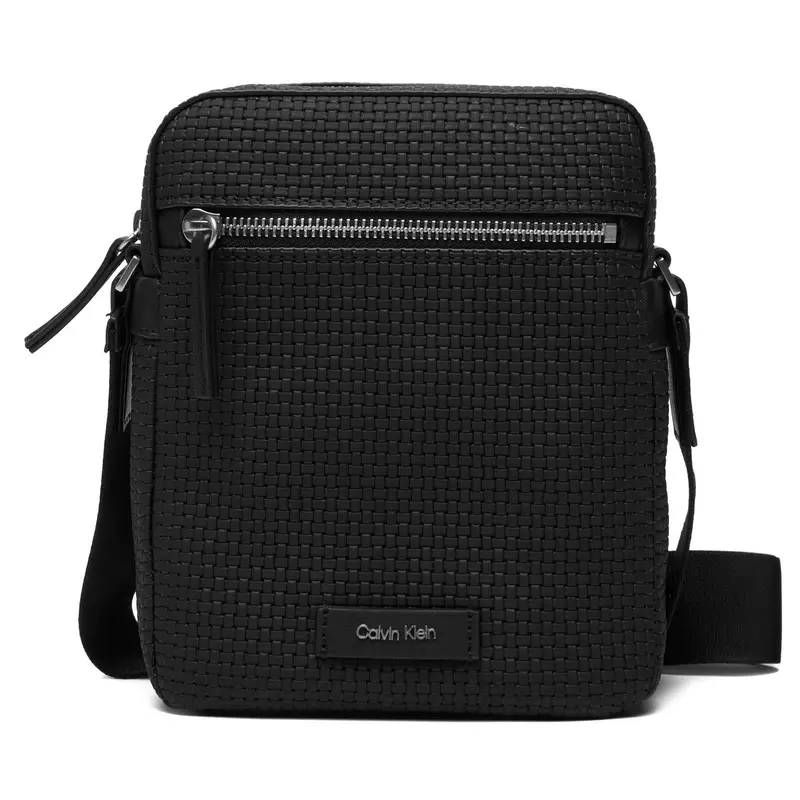 Borsellino Calvin Klein Embossed Woven Reporter LV04D3208G Nero