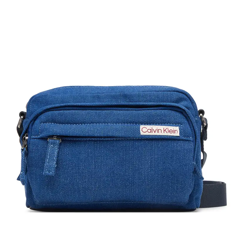 Borsellino Calvin Klein Sleek Denim Utility Camera Bag LV04D3432G Blu