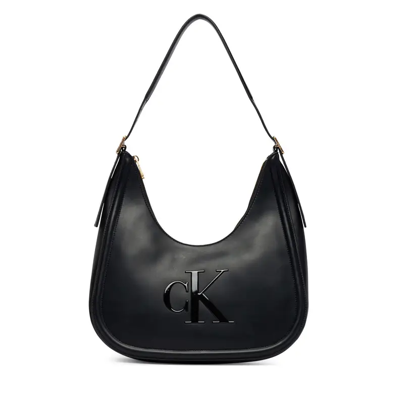 Borsetta Calvin Klein Bold Ck Crescent Bag LV04F3427G Nero