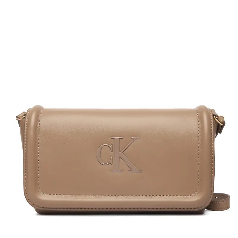 Borsetta Calvin Klein Bold Ck Flap Crossbody LV04F1027G Marrone