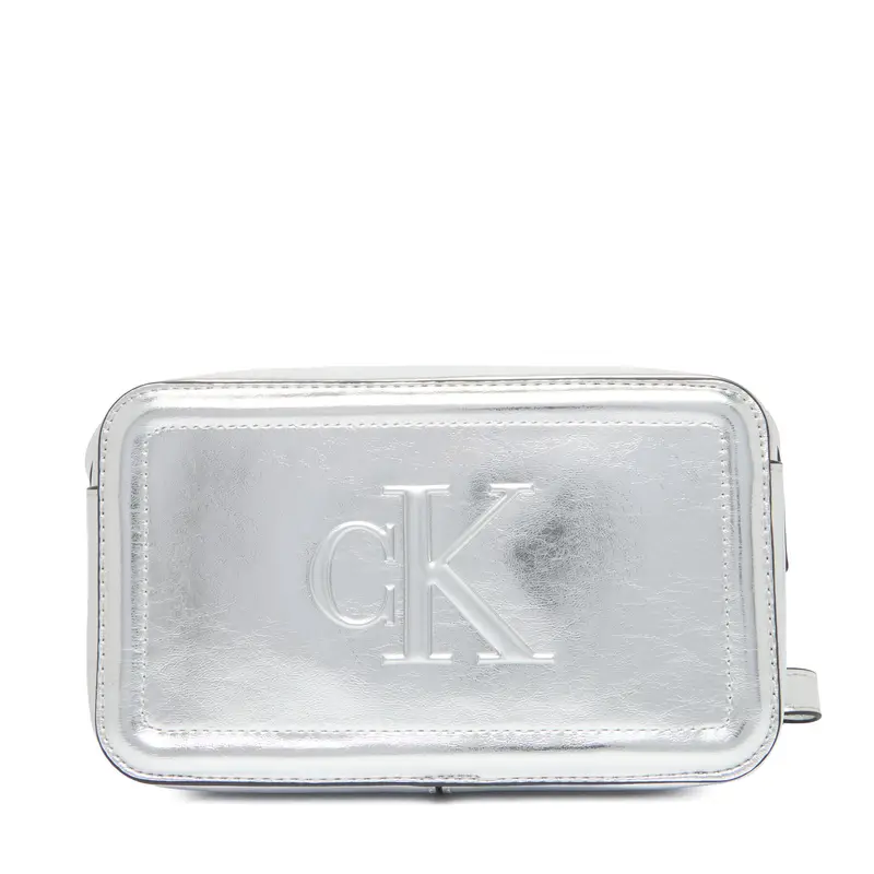 Borsetta Calvin Klein Bold Ck Metallic Camera Bag LV04F3331G Argento