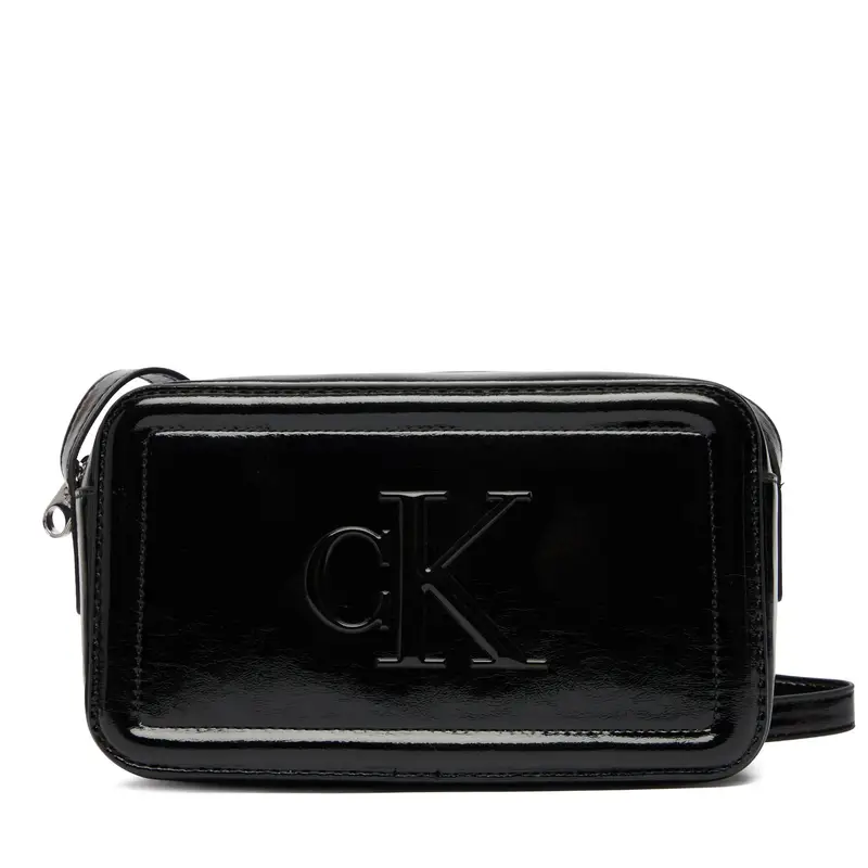 Borsetta Calvin Klein Bold Ck Metallic Camera Bag LV04F3331G Nero