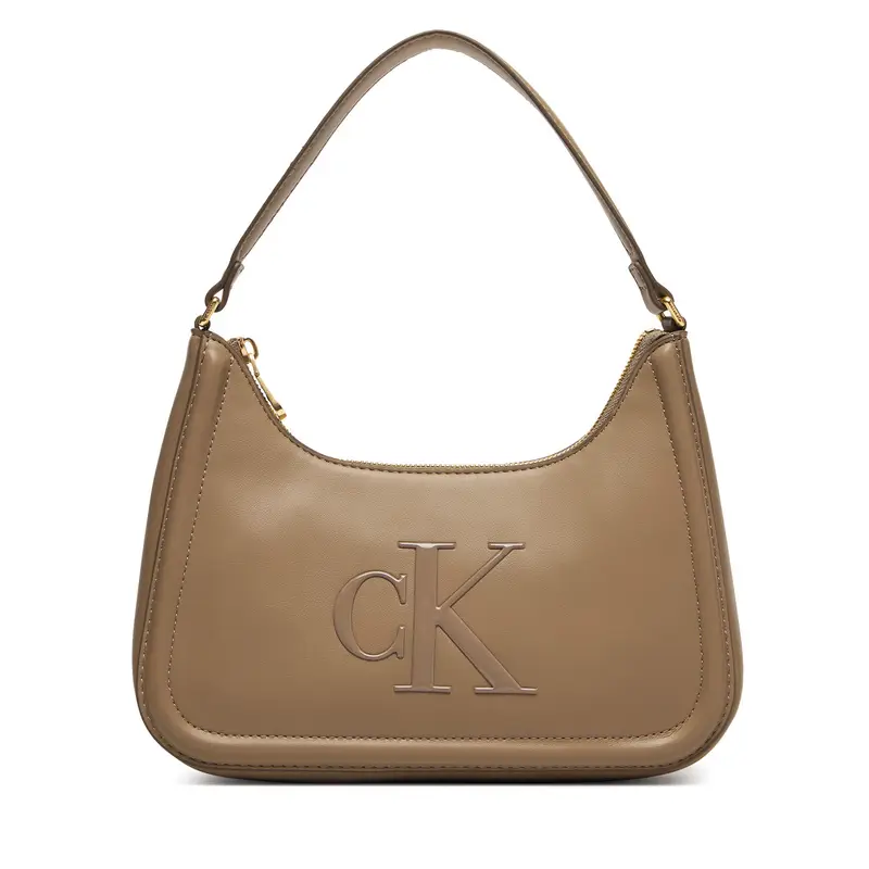 Borsetta Calvin Klein Bold Ck Small Shoulder Bag LV04F3230G Beige