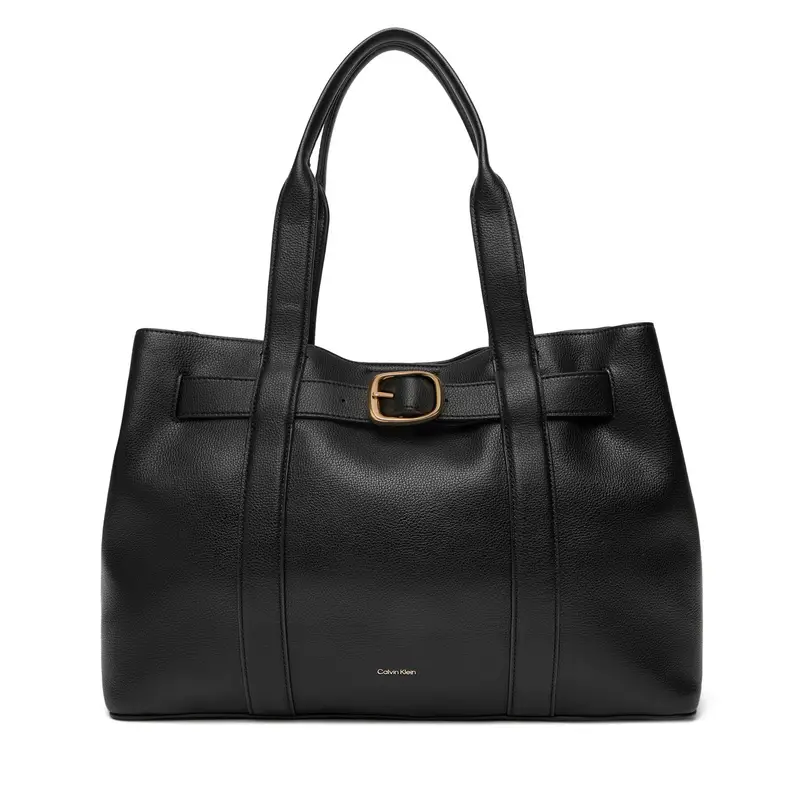Borsetta Calvin Klein Buckle Medium Tote LV04F3294G Nero
