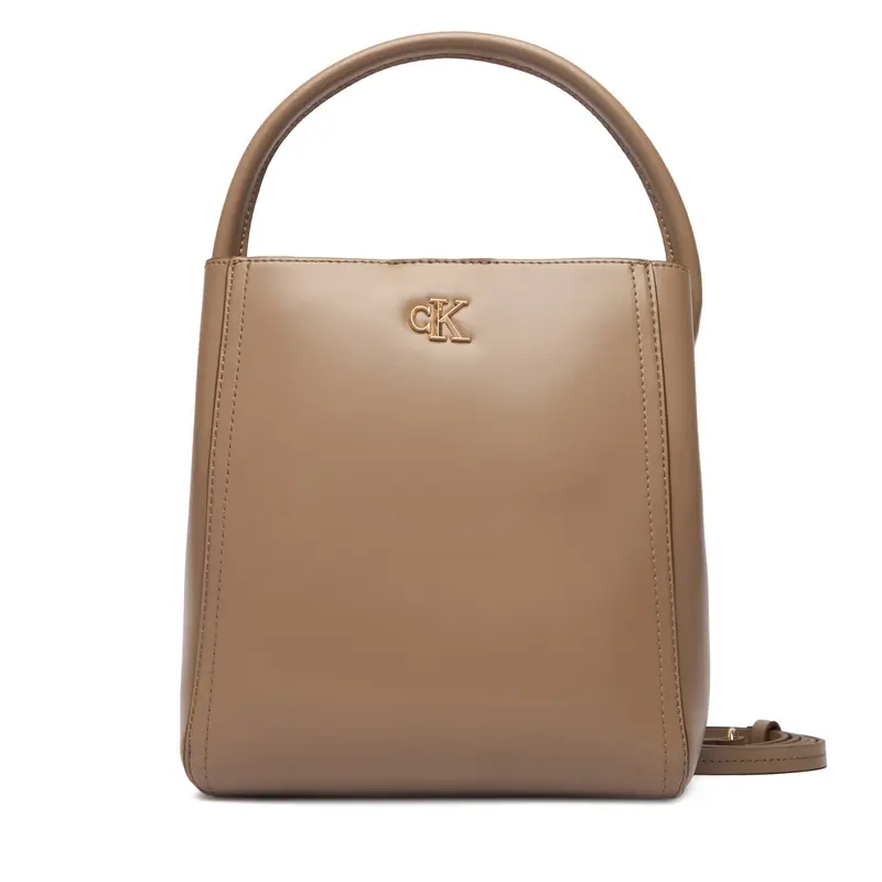 Borsetta Calvin Klein Ck Bucket With Strap LV04F3174G Beige