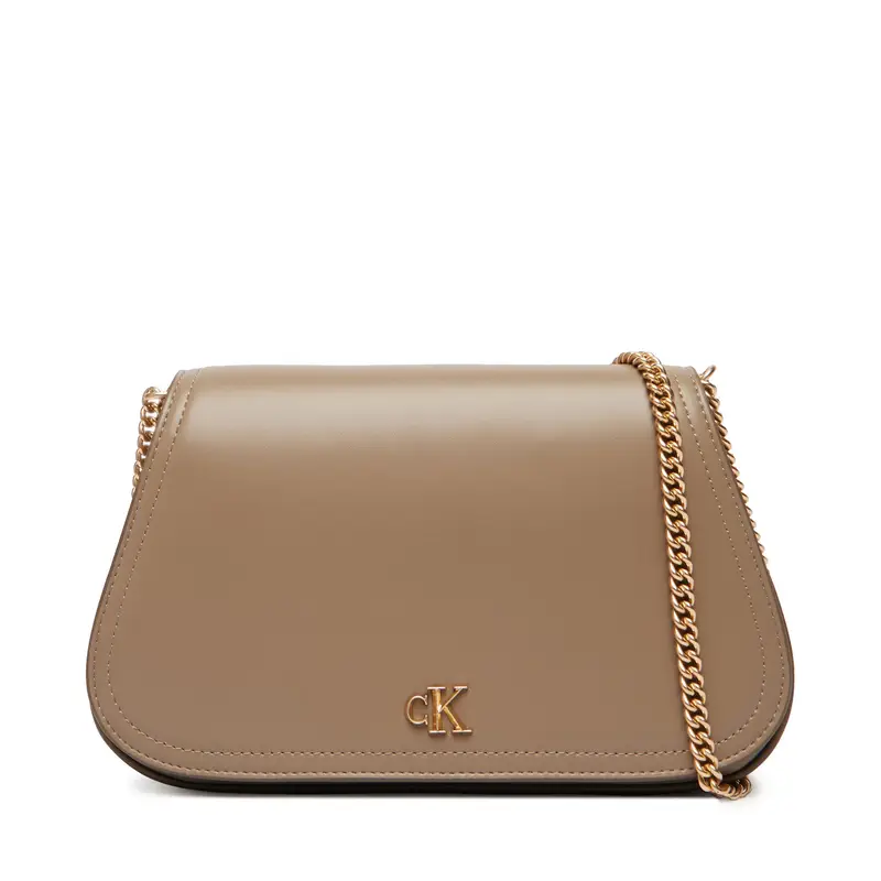 Borsetta Calvin Klein Ck Curved Wallet On Chain LV04F1153G Beige