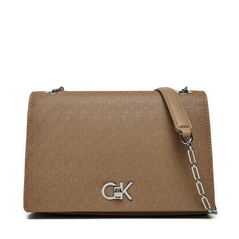 Borsetta Calvin Klein Ck Medium Conv Shoulder Bag_Mono K60K613138 Marrone