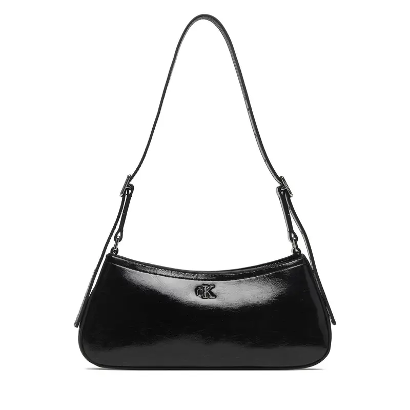 Borsetta Calvin Klein Ck Metallic Small Shoulder Bag LV04F3304G Nero