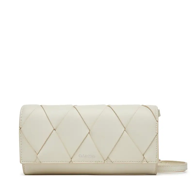 Borsetta Calvin Klein Ck Woven Convertible Wallet Bag K60K612970 Bianco