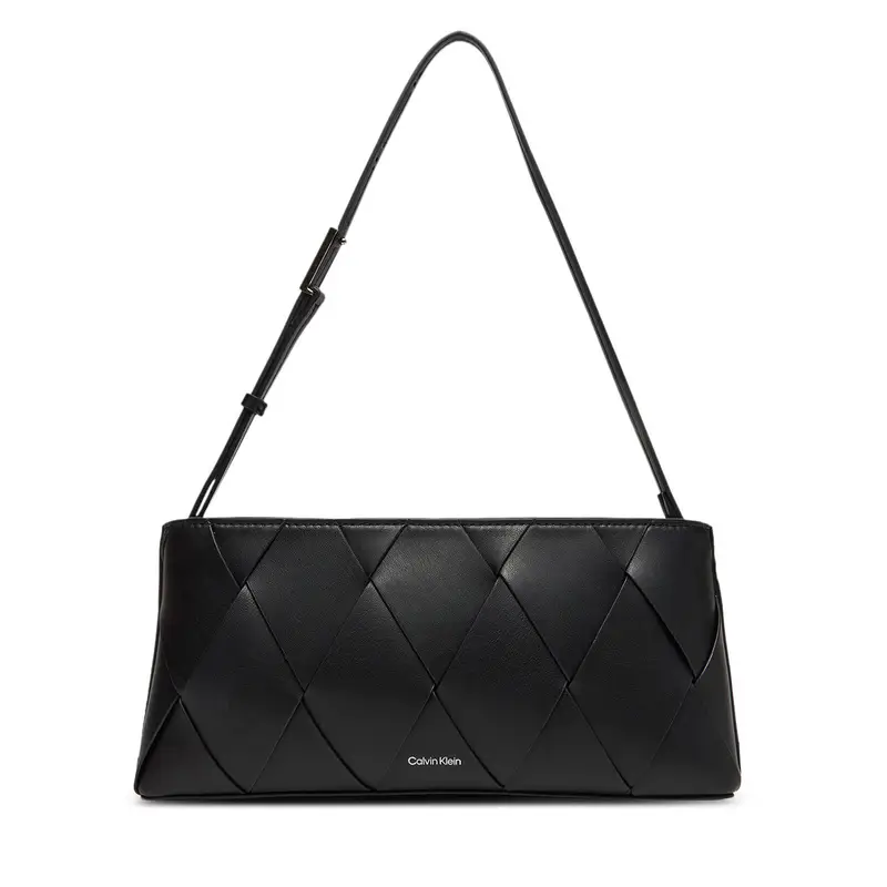 Borsetta Calvin Klein Ck Woven Elongated Shoulder Bag K60K612992 Nero