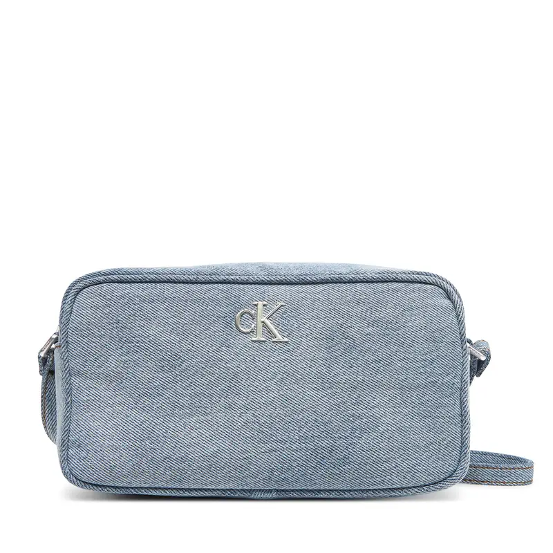 Borsetta Calvin Klein Denim Ew Double Zip Camera Bag LV04F3226G Celeste