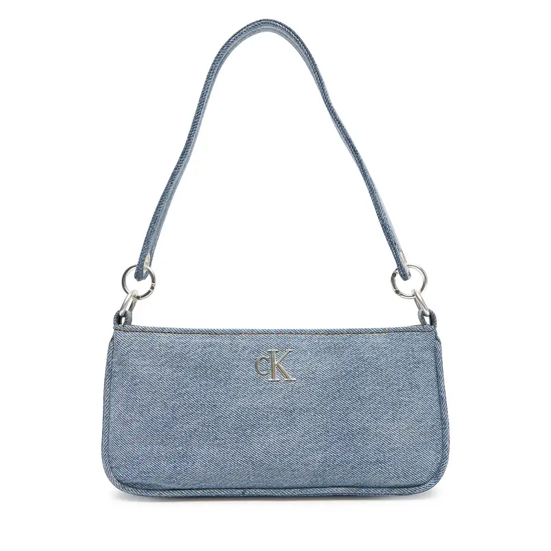 Borsetta Calvin Klein Denim Shoulder Pouch W/Strap LV04F3217G Blu