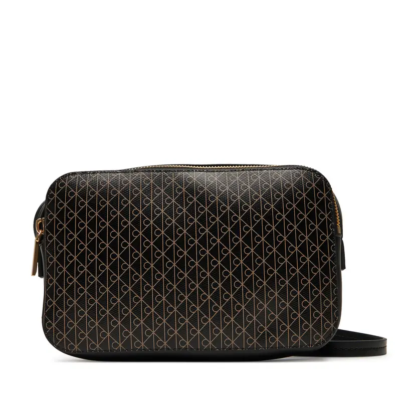 Borsetta Calvin Klein Emblem Aop Elongated Camera Bag LV04F3268G Nero
