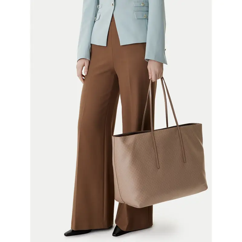 Borsetta Calvin Klein Emblem Aop Large Tote W/ Pouch LV04F3364G Beige