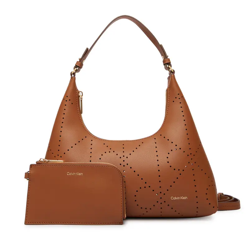 Borsetta Calvin Klein Emblem Aop Perfor Lthr Bag LV04F3367G Marrone