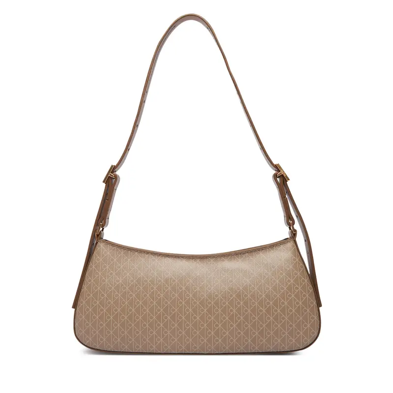 Borsetta Calvin Klein Emblem Aop Small Shoulder Bag LV04F3324G Beige