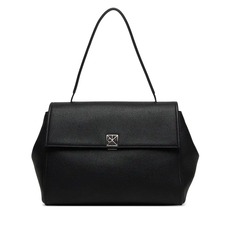 Borsetta Calvin Klein Emblem Hw Pebble Satchel LV04F3494G Nero