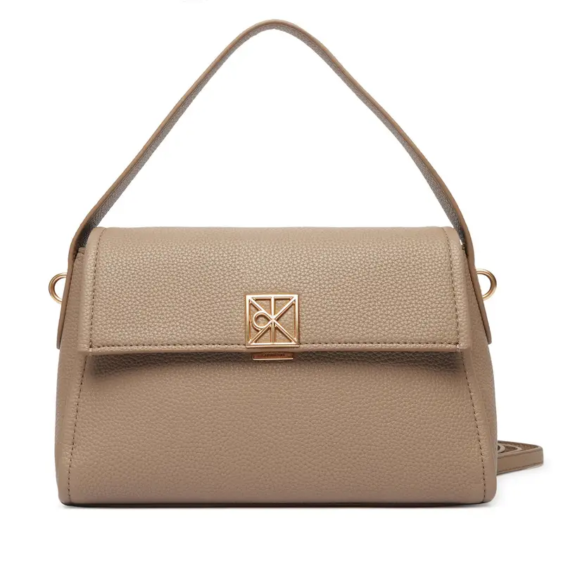 Borsetta Calvin Klein Emblem Hw Pebble Shoulder Bag 25 LV04F3425G Beige