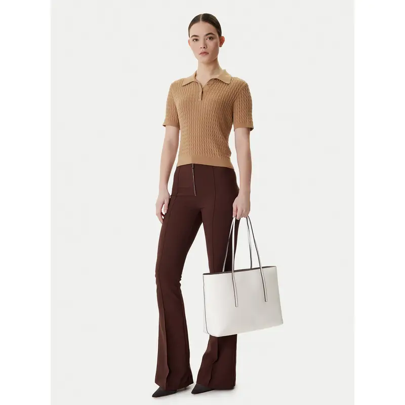 Borsetta Calvin Klein Foil Logo Tote W/Pouch LV04F3274G Bianco