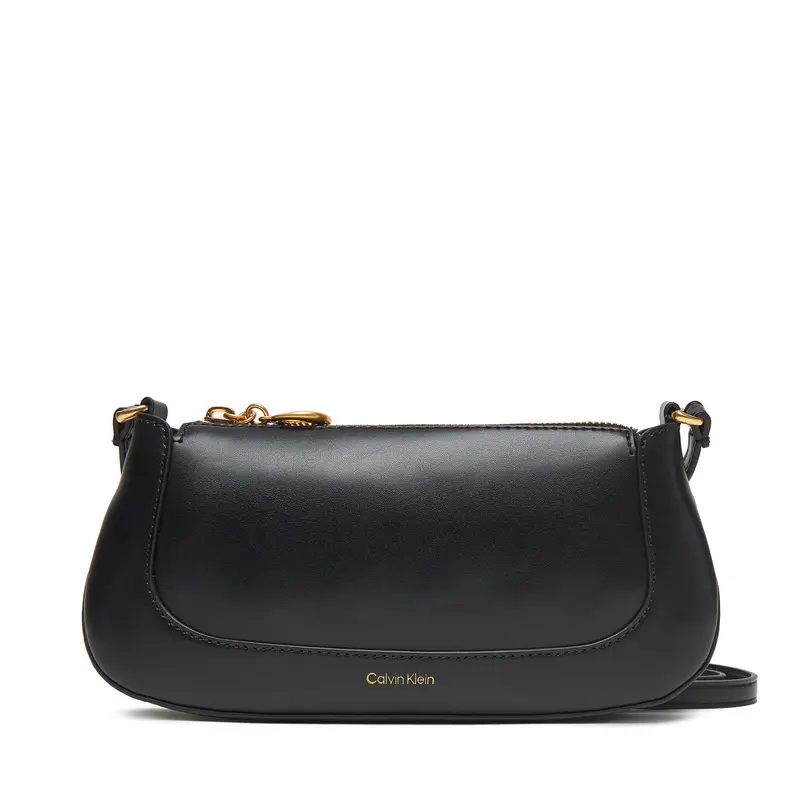 Borsetta Calvin Klein Hardware Zip Crossbody LV04F1046G Nero