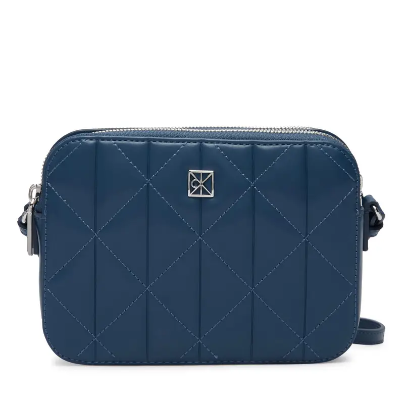 Borsetta Calvin Klein Quilted Double Zip Camera Bag LV04F3328G Blu