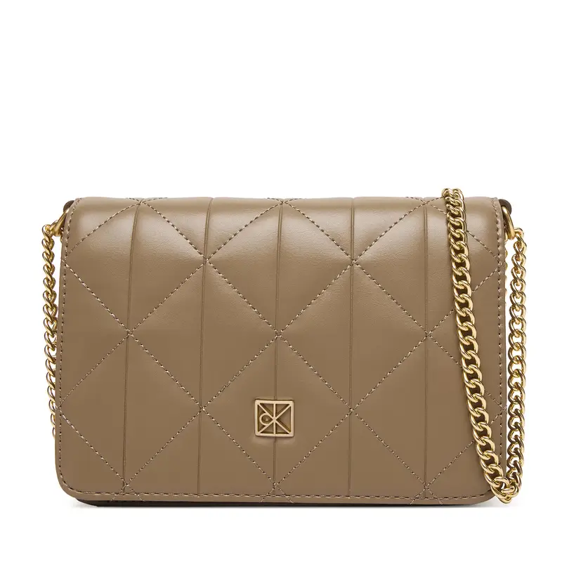Borsetta Calvin Klein Quilted Mini Chain Bag LV04F3321G Beige