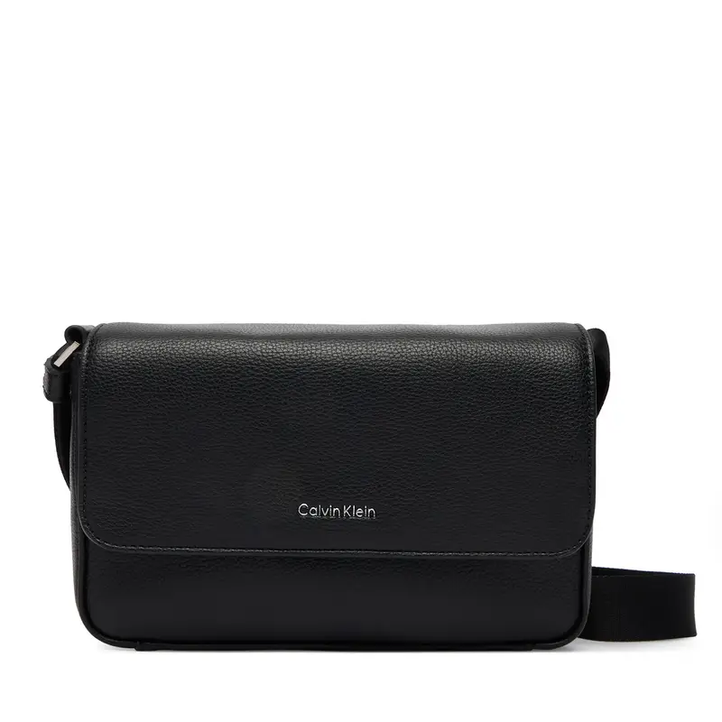 Borsetta Calvin Klein Raised Small Flap Messenger LV04D3327G Nero