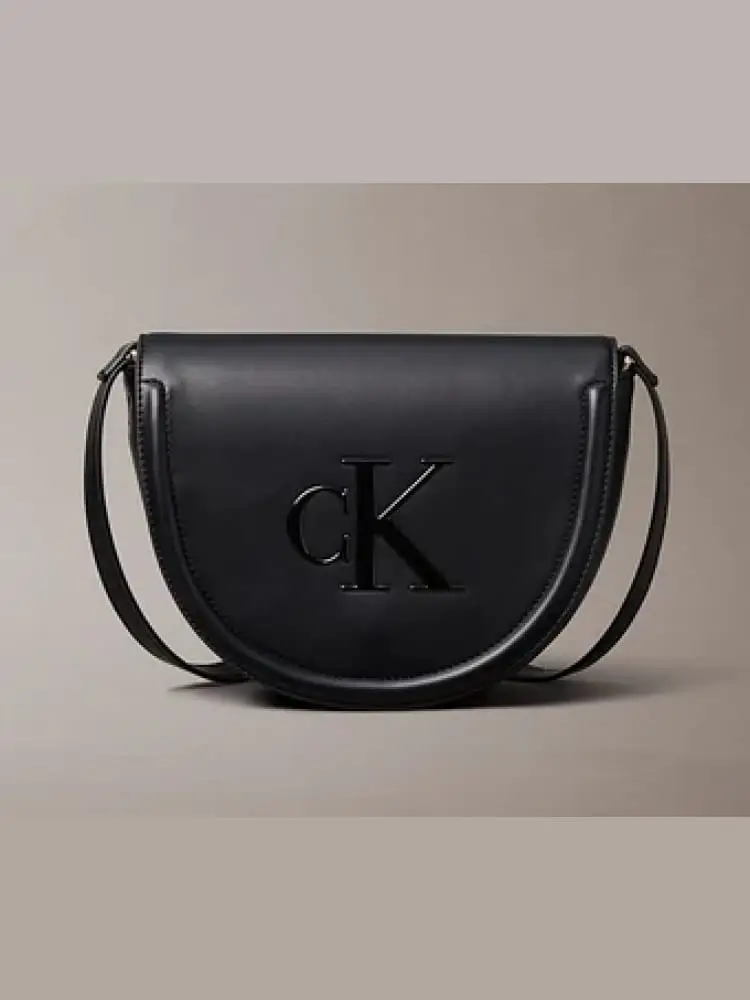 borsetta donna nera con tracolla e logo in rilievo