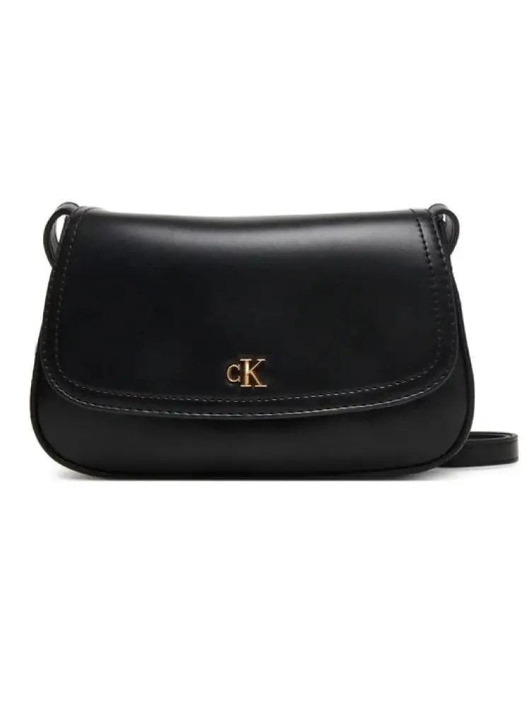 borsetta donna nera in similpelle con logo dorato