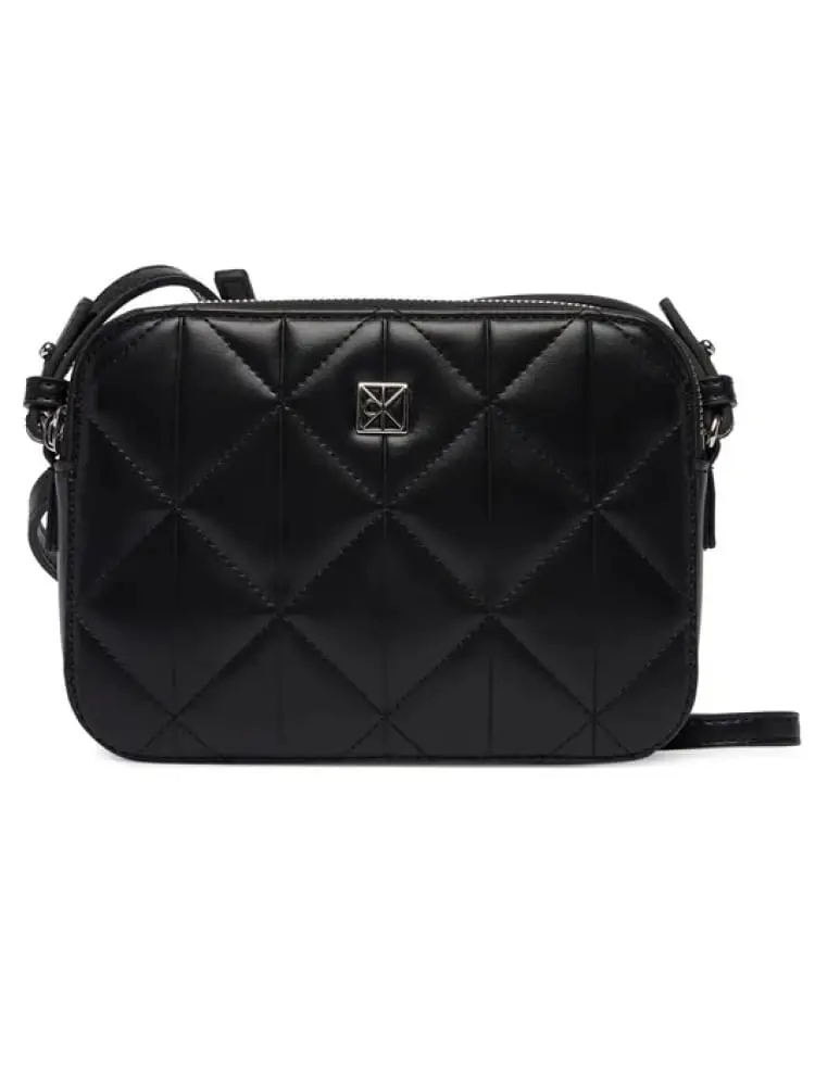 borsetta donna quilted nera trapuntata con logo