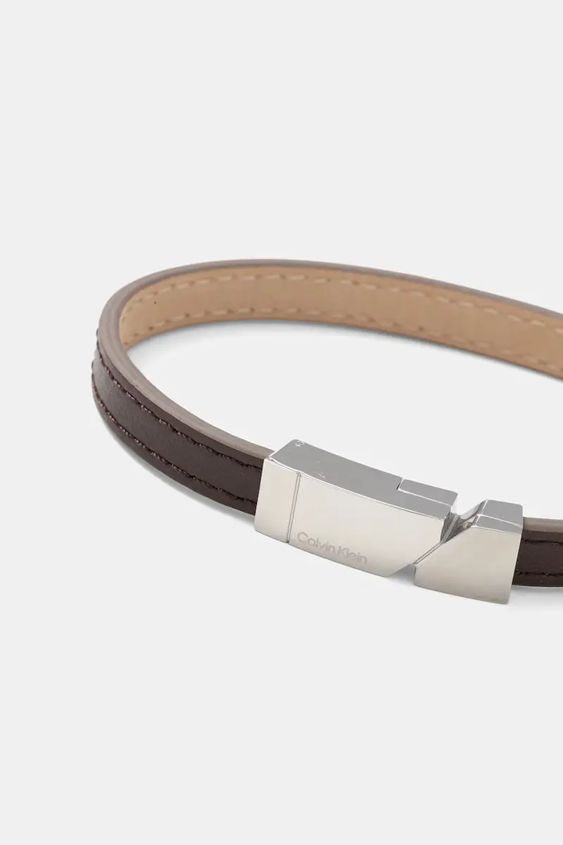 bracciale in pelle uomo 35100003 Marrone miniatura 2