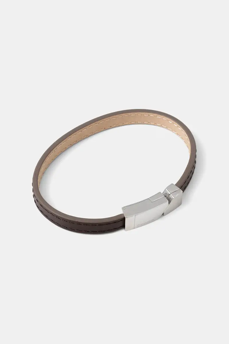 bracciale in pelle uomo 35100003 Marrone