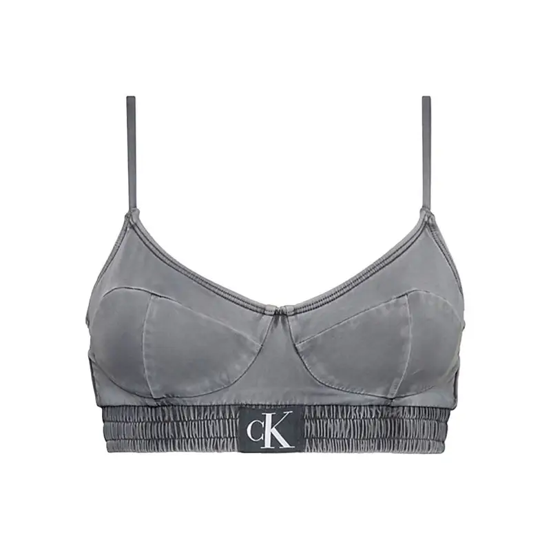 Bralette Delavato Logo Nero Donna S