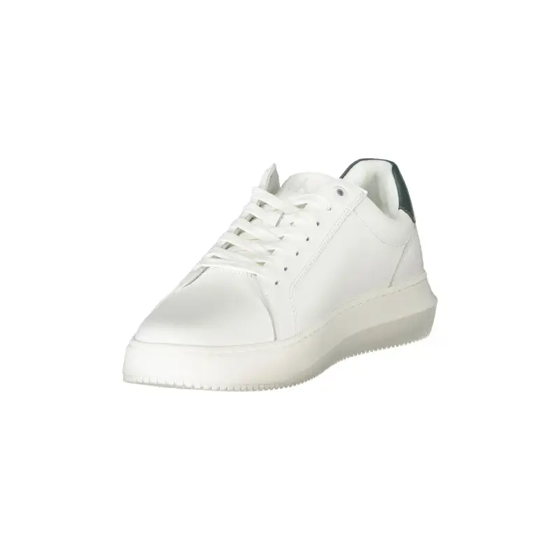 Calzatura Sportiva Uomo Bianca con Dettagli Verdi e Plantare Removibile / Bianco miniatura 3