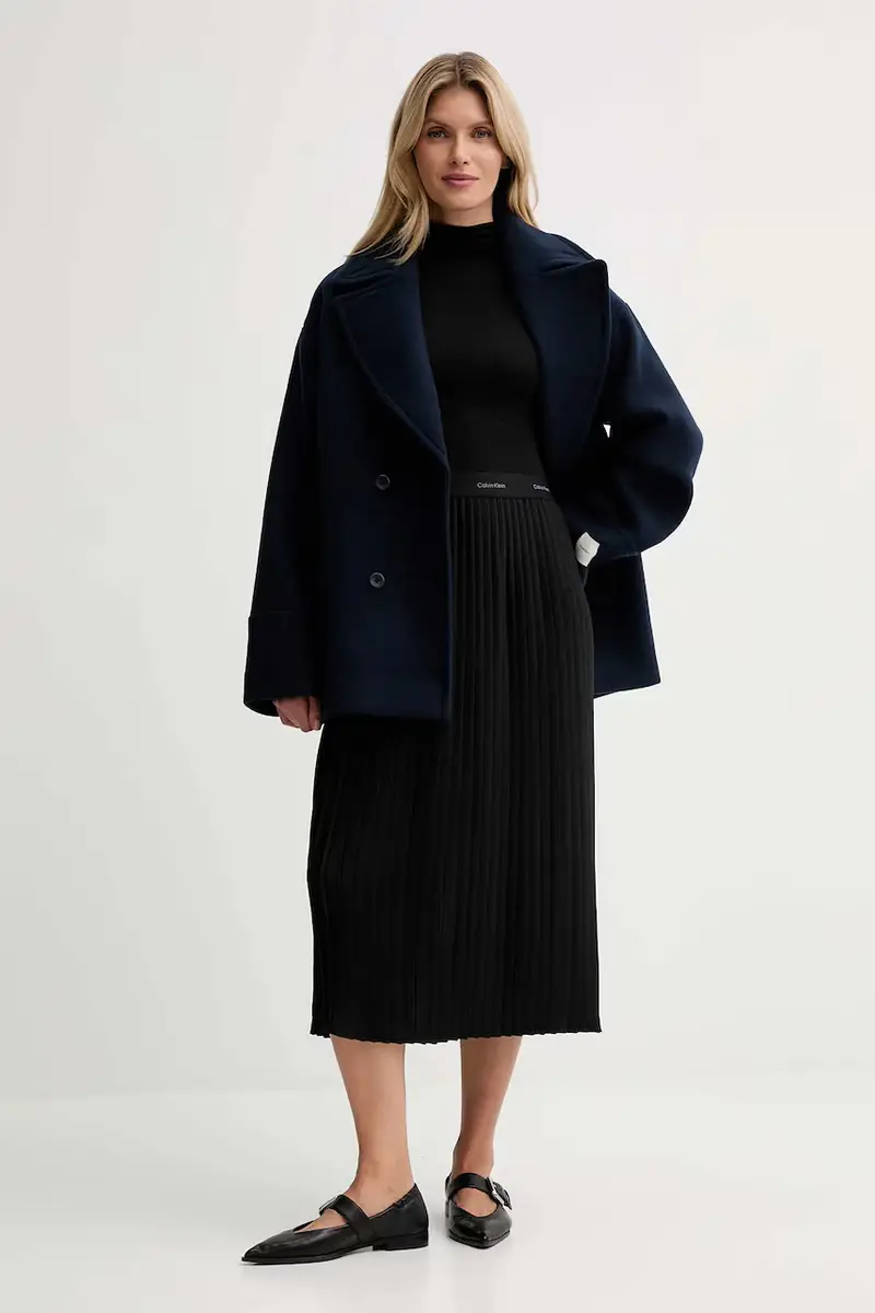 camicetta a maniche lunghe con lana colore nero LV044D239G miniatura 2