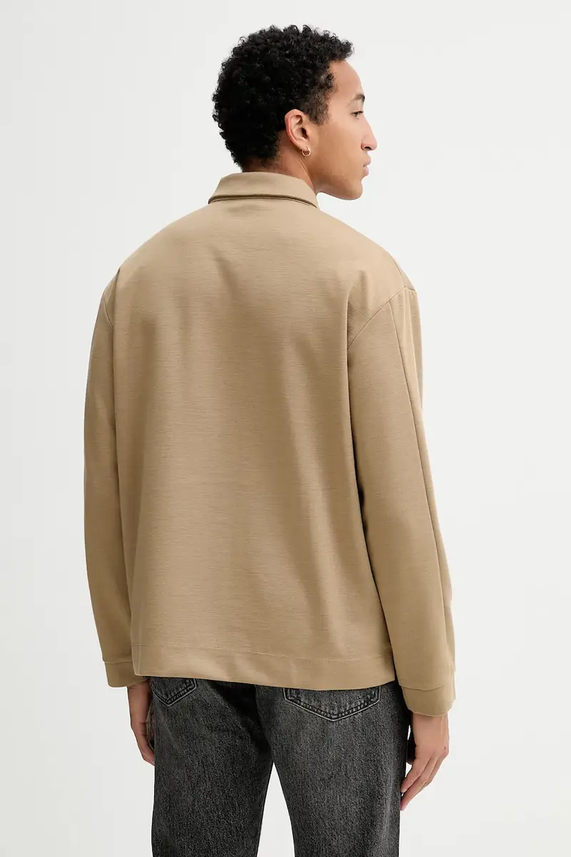 camicetta a maniche lunghe con lana colore verde LV04LB251G miniatura 3