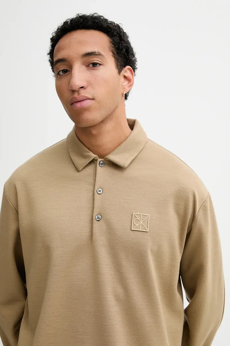 camicetta a maniche lunghe con lana colore verde LV04LB251G miniatura 4