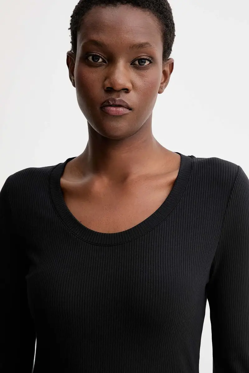 camicia a maniche lunghe colore nero LV044D235G miniatura 4