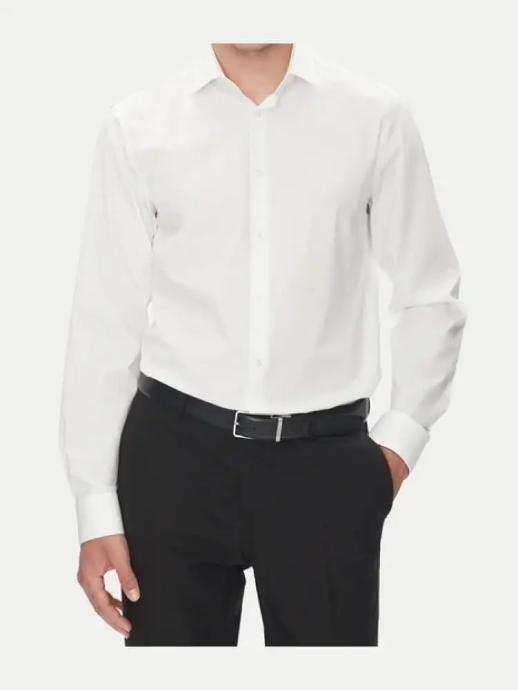 camicia bianca regular fit in cotone