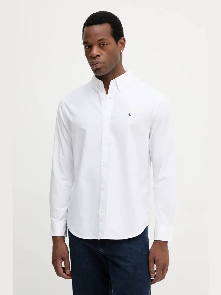 camicia botton down in cotone bianco