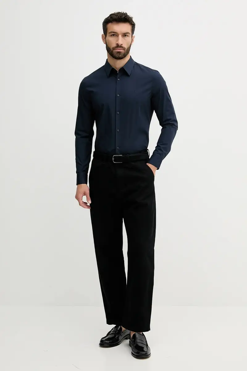 camicia colore bianco LV04LB145G Blu navy miniatura 2