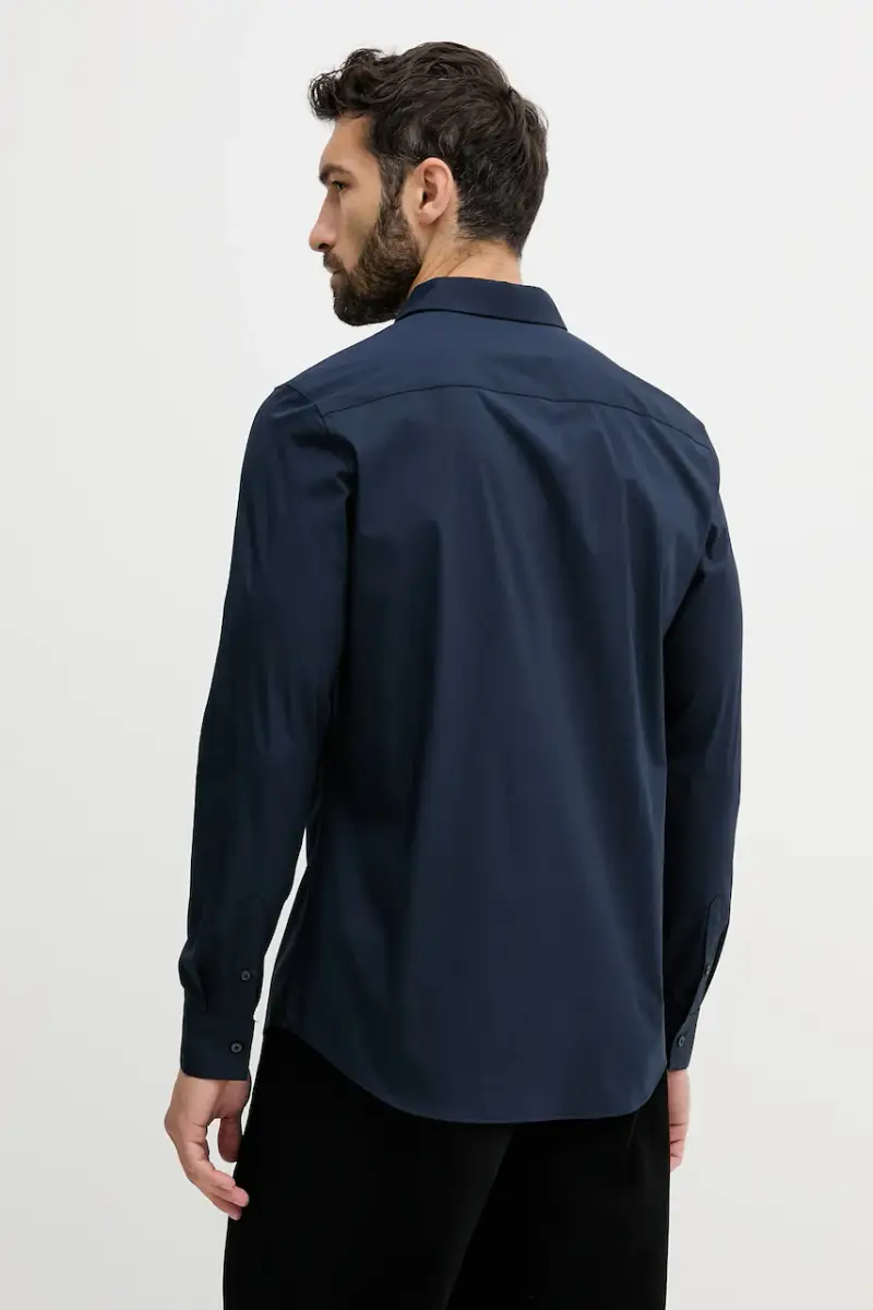 camicia colore bianco LV04LB145G Blu navy miniatura 3