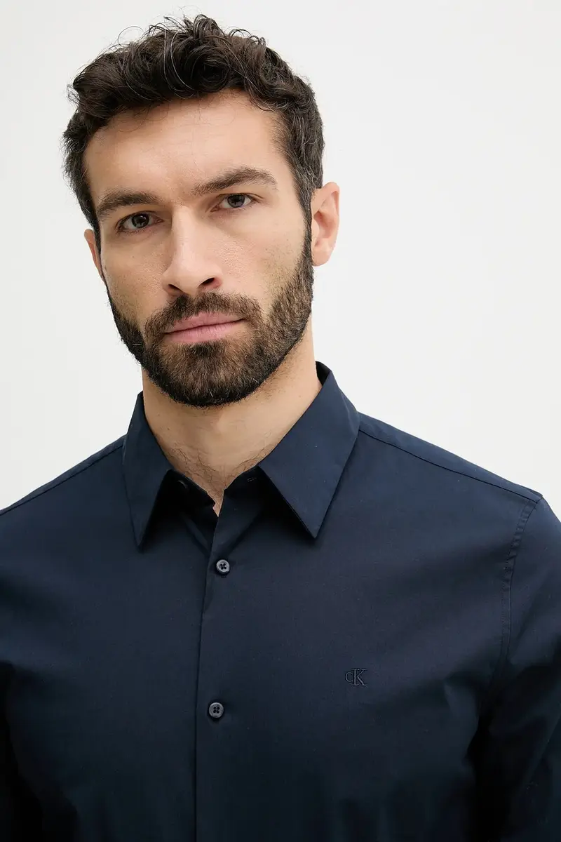 camicia colore bianco LV04LB145G Blu navy miniatura 4