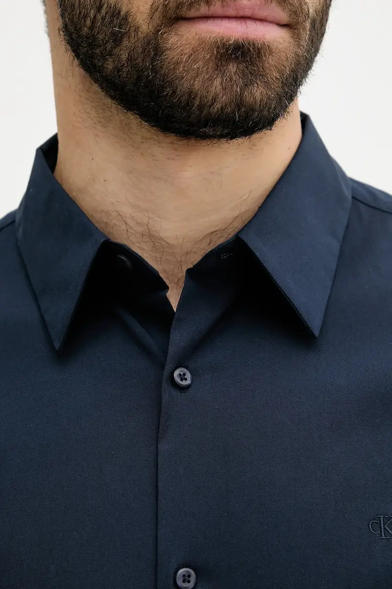 camicia colore bianco LV04LB145G Blu navy miniatura 5