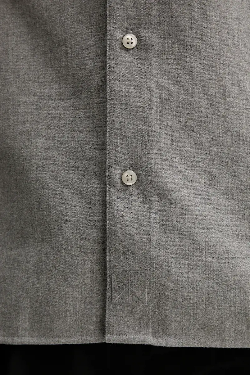 camicia con lana colore grigio LV04LD115G miniatura 4