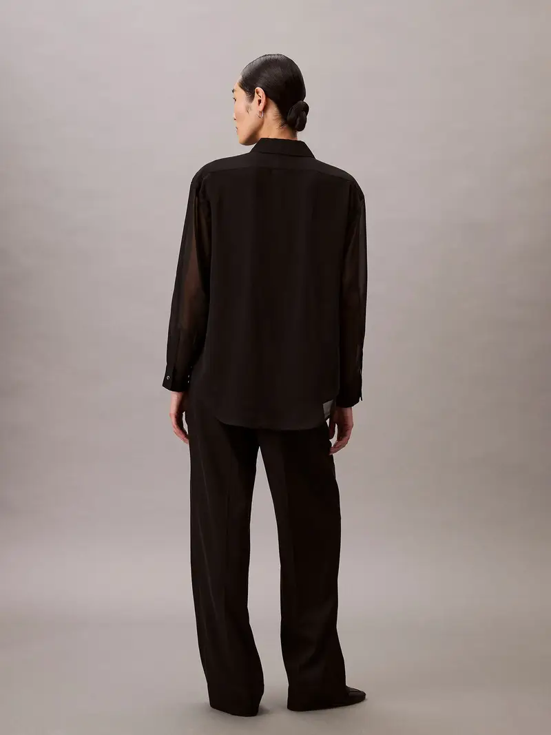 Camicia da donna nero miniatura 3