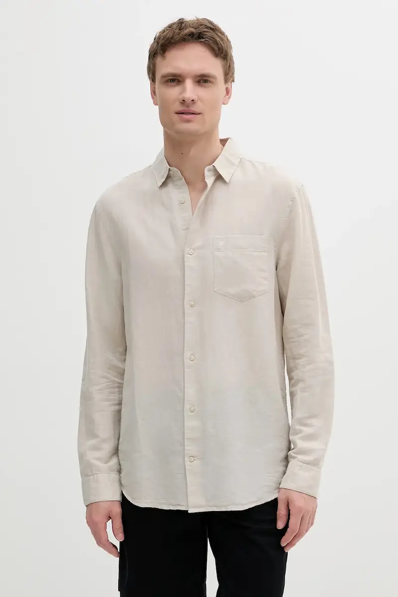 camicia di lino colore beige K10K114488