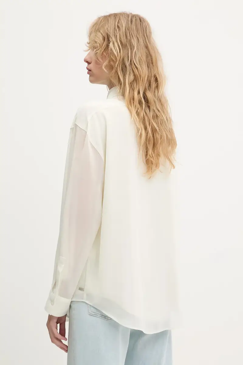 camicia donna colore beige LV044B902G miniatura 3